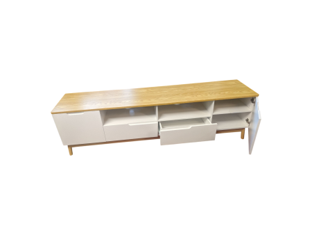2 Drawers TV Unit with Two Cupboards - Flat Pack