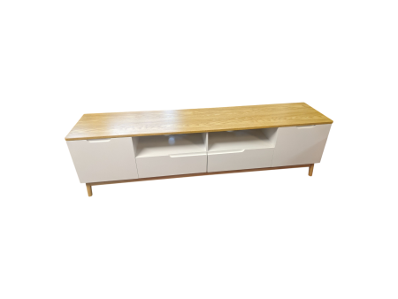 2 Drawers TV Unit with Two Cupboards - Flat Pack