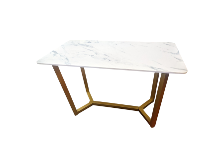 Rectangle White Stone Top Dining Table