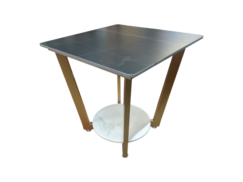 Stone Effect Top Side Table | Modern Accent Furniture | £55.00
