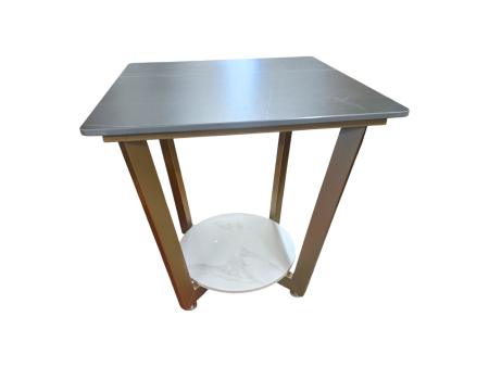 Stone Effect Top Side Table | Modern Accent Furniture | £55.00