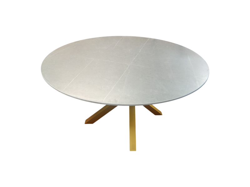 Stone Effect Top Round Dining Table